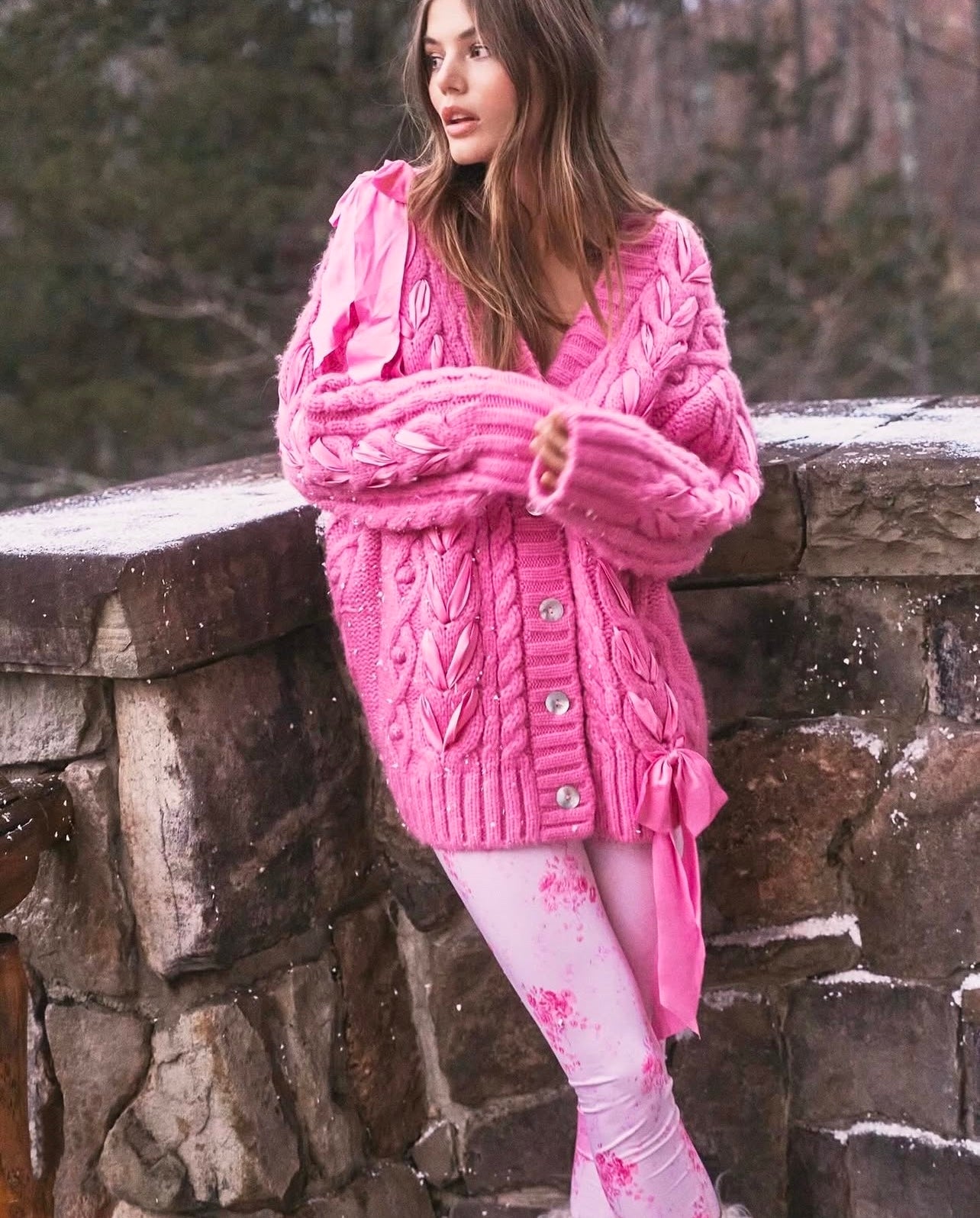 売れ筋 新品 ロージーモンスター✨シルク サテン リボン カーディガン